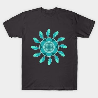 Blue Fower Mandala T-Shirt